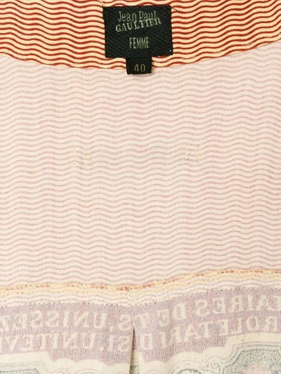 Pre-owned Jean Paul Gaultier Vintage Printed Long Sleeve Shirt In Brown