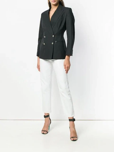 Pre-owned Jean Paul Gaultier Vintage Double Breasted Coin Button Blazer In Grey