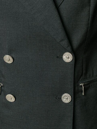 Pre-owned Jean Paul Gaultier Vintage Double Breasted Coin Button Blazer In Grey