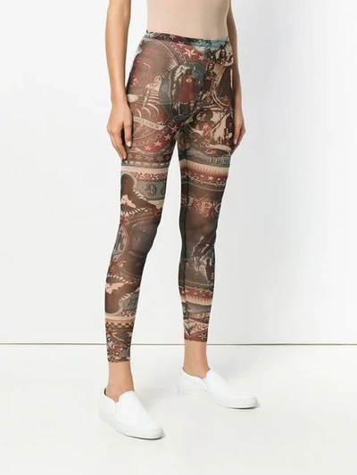 Pre-owned Jean Paul Gaultier Vintage Printed Sheer Fitted Trousers In Multicolour