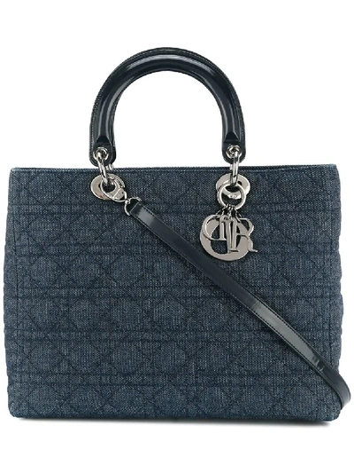 Shop Dior Christian  Vintage Lady  2way Bag - Blue