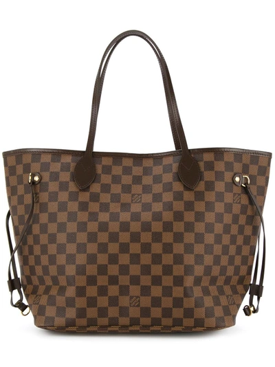 Shop Pre-owned Louis Vuitton Neverfull Mm Tote In Brown