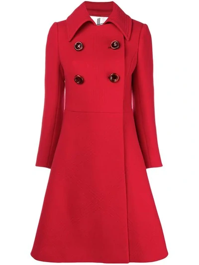 Pre-owned A.n.g.e.l.o. Vintage Cult Henri Flared Coat In Red