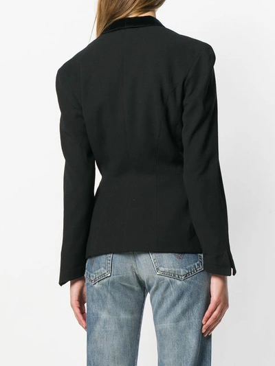 Shop Mugler Thierry  Vintage Structured Blazer Jacket - Black