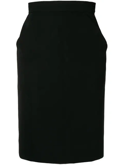 Pre-owned Saint Laurent Tailored Straight Skirt In Black