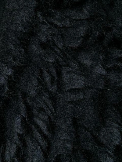 Shop Missoni Fur Midi Coat In Black