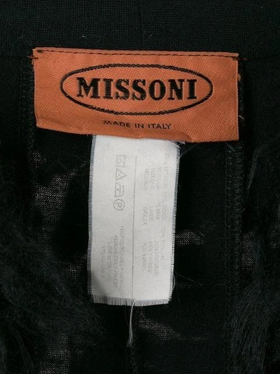 Shop Missoni Fur Midi Coat In Black