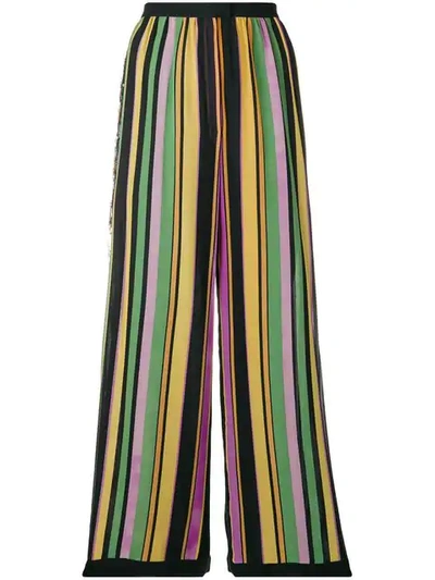 Shop A.n.g.e.l.o. Vintage Cult 1960's Striped Trousers - Black