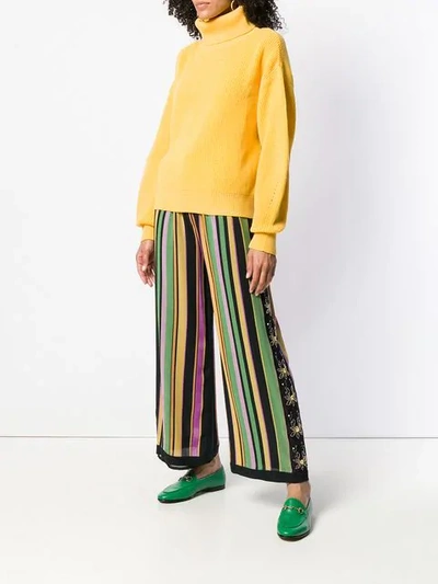 Shop A.n.g.e.l.o. Vintage Cult 1960's Striped Trousers - Black