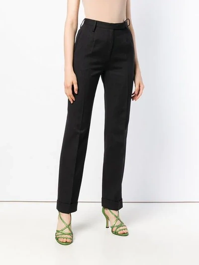 Pre-owned Dolce & Gabbana High Rise Tailored Trousers In Grey