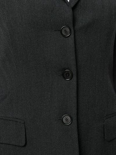 Pre-owned Dolce & Gabbana 1990's Tonal Stripes Jacket In Black