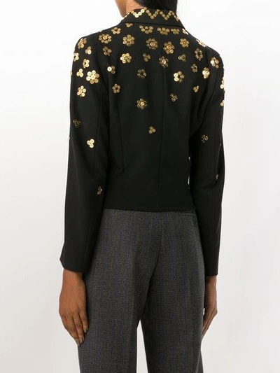Pre-owned John Galliano Button-embellished Cropped Jacket In Black