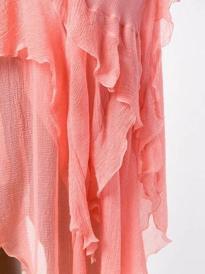 Shop Dior Christian  Vintage Frill Bias Cut Dress - Pink