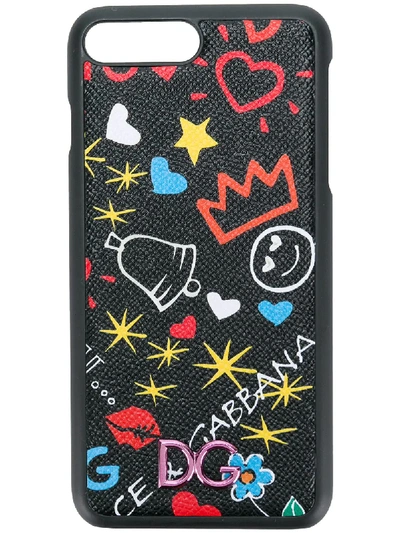 Shop Dolce & Gabbana Printed Iphone 7/8 Plus Case - Black