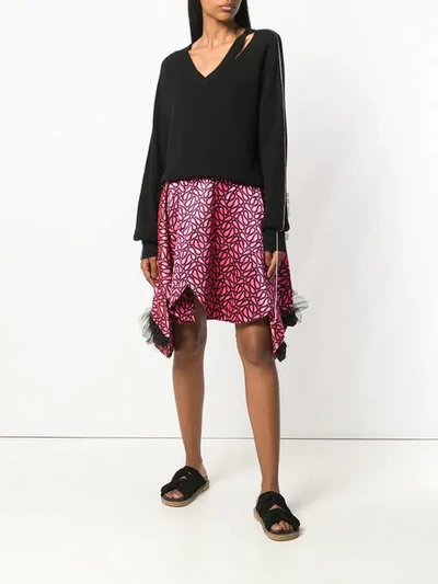 Pre-owned Comme Des Garçons Sweetheart Cut Skirt In Pink