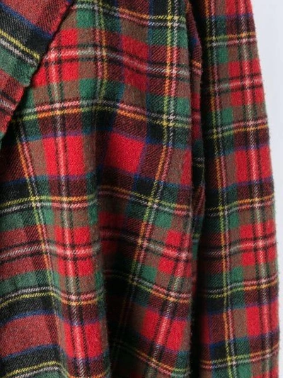 Pre-owned Comme Des Garçons Tartan Check Loose Jacket In Red