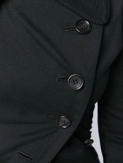 Pre-owned Comme Des Garçons Double Breasted Asymmetric Coat In Black