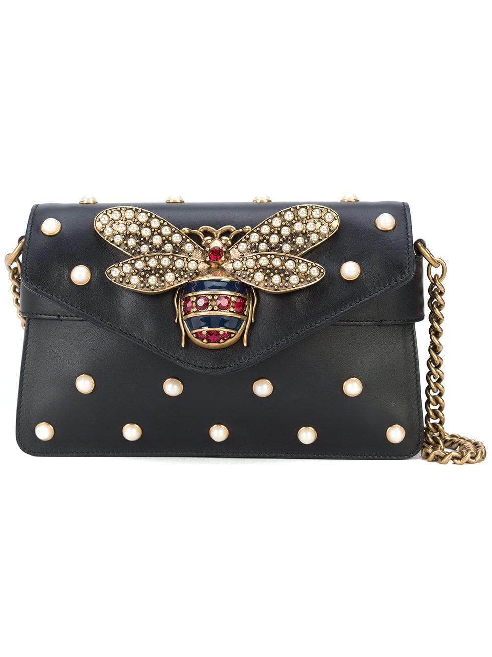 gucci bee bag black