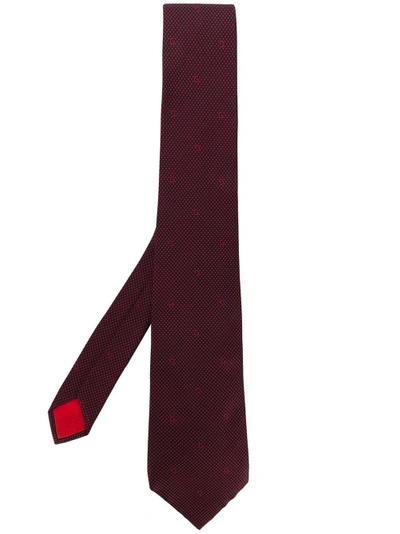 Shop Gucci Vintage Micro Dot Print Tie - Black