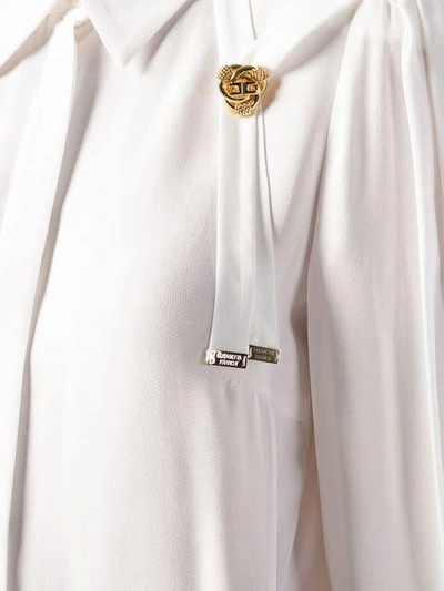 Shop Elisabetta Franchi Loose Fit Blouse In White