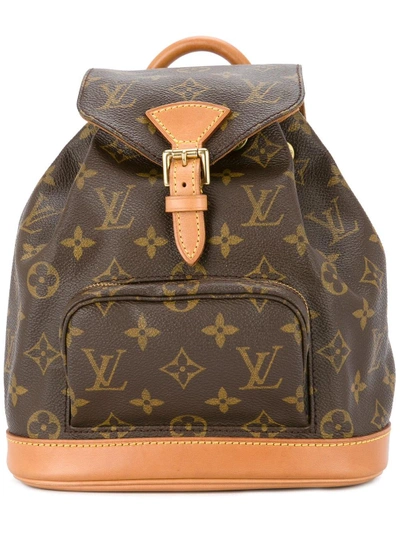 Shop Pre-owned Louis Vuitton Montsouris Pm Backpack In Brown
