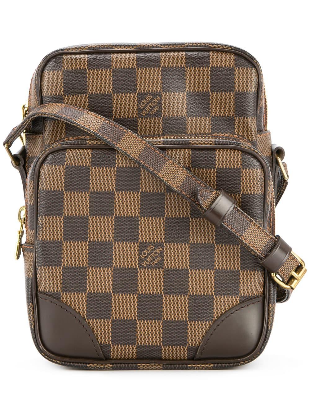 Louis Vuitton Vintage Damier Ebene Amazon Shoulder Bag - Brown | ModeSens