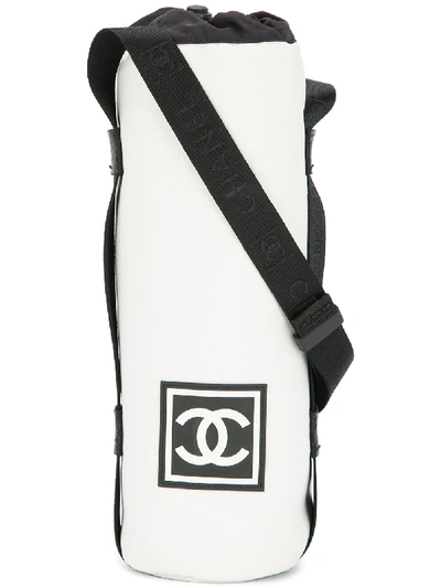 Pre-owned Chanel Vintage Sports Line Bottle Holder - White