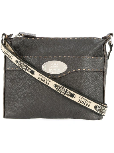 Shop Fendi Vintage Selleria Cross Body Shoulder Bag - Brown