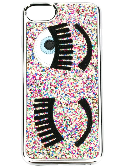 Shop Chiara Ferragni Flirting Glitter Iphone Case - Multicolour