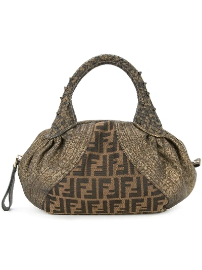 Shop Fendi Vintage  Zucca Ini Spy Bag Hand Bag - Brown