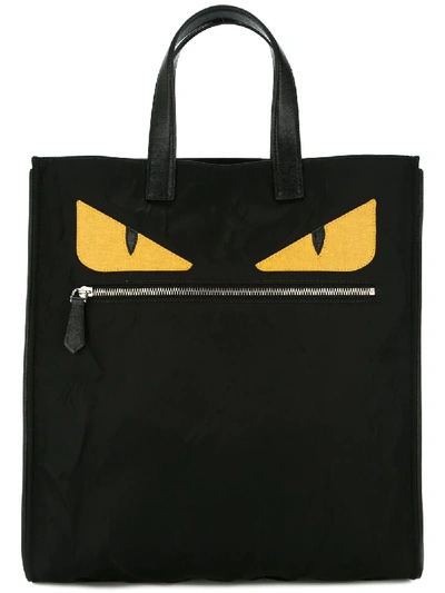 Shop Fendi Monster Hand Tote Bag In Black
