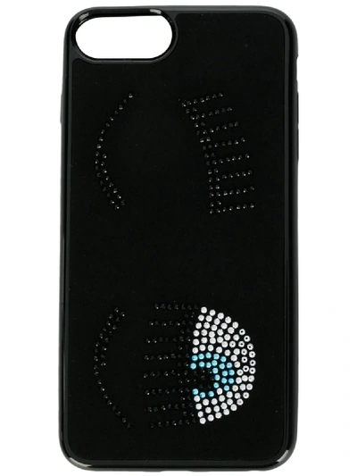 Shop Chiara Ferragni Flirting Iphone 6/6s/7/8 Case In Black