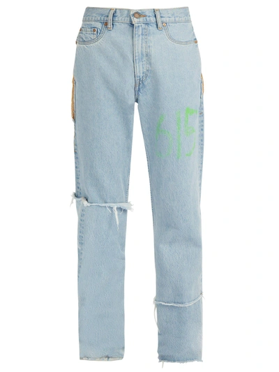 Vetements - X Levi's 615 Distressed Jeans - Mens - Blue | ModeSens
