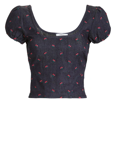 Shop Miaou Kelly Rose Embroidered Top