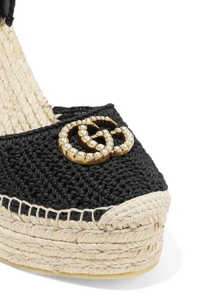 Gucci crochet wedge on sale espadrilles