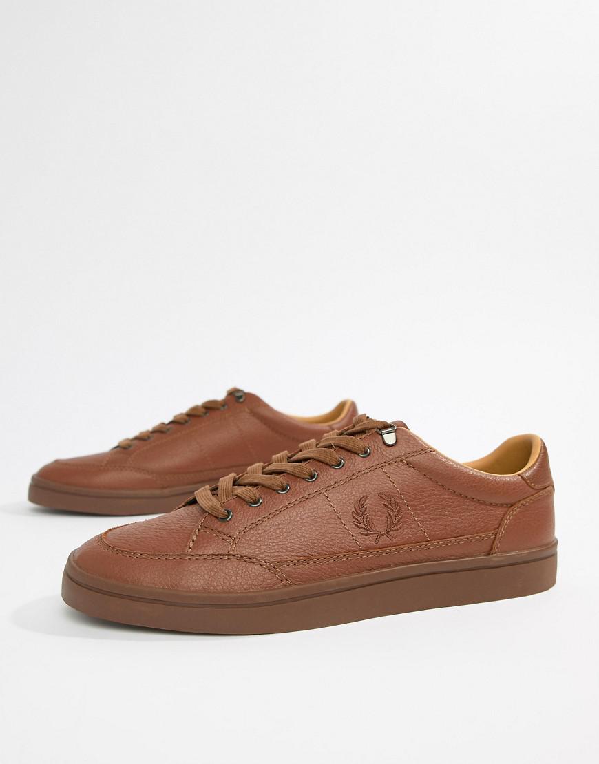 fred perry deuce leather trainers