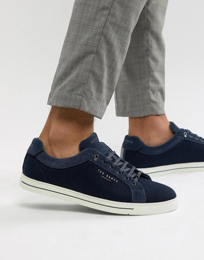 Shop Ted Baker Werill Sneakers In Navy - Blue