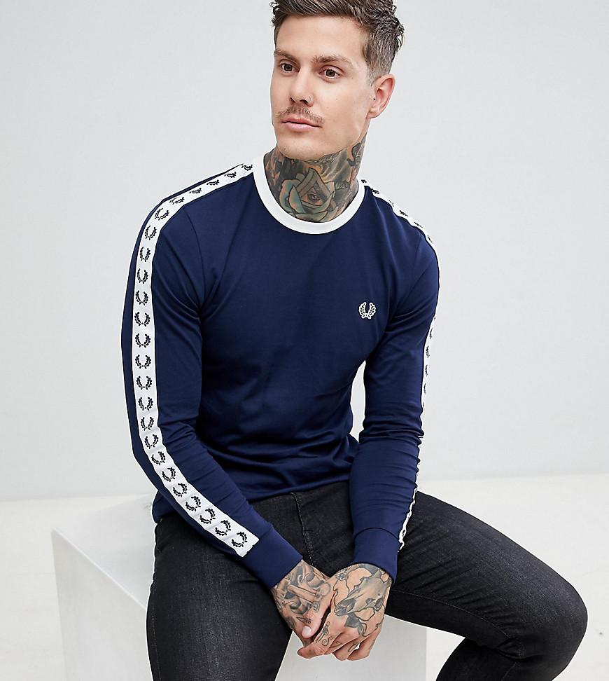 Fred Perry Sports Authentic Long Sleeve Taped Ringer T-shirt In Navy - Navy  | ModeSens