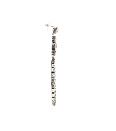 Shop Isabel Marant Crystal-embellished Hoop Earrings In Silver