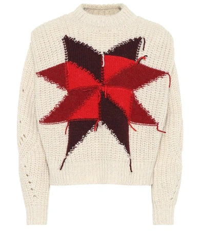 Shop Isabel Marant Hadyn Wool-blend Intarsia Sweater In Beige