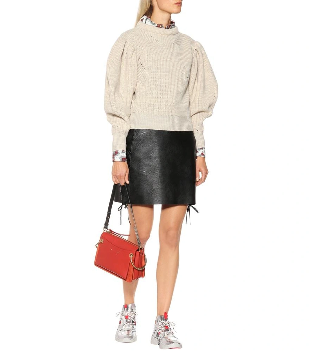 Isabel Marant Brettany Puff sleeve Wool Sweater In Off White ModeSens