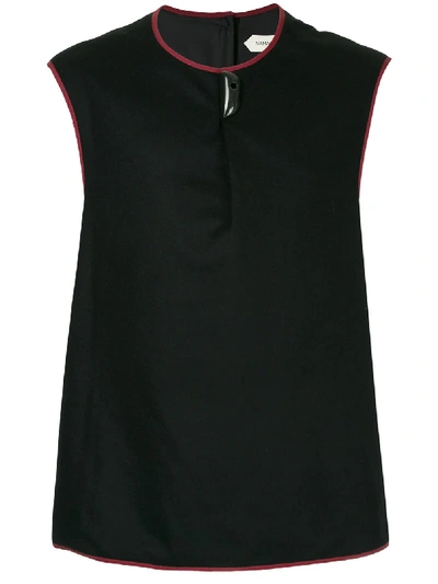 Shop Namacheko Contrasting Trim Sweater Vest - Black