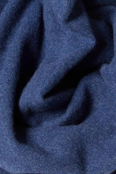 Shop Acne Studios Canada Narrow Fringed Wool Scarf In Blue