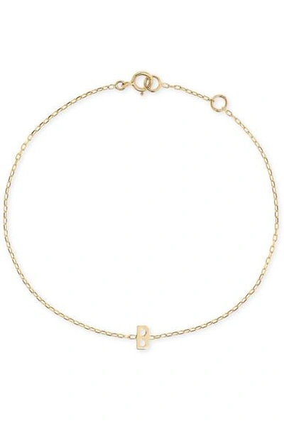 Shop Stone And Strand Alphabet 14-karat Gold Bracelet