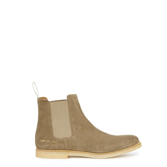 common projects chelsea boots taupe