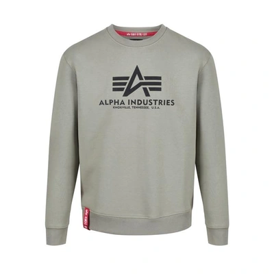 Shop Alpha Industries Basic Sweater Olive In 11 Olive