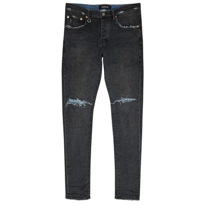 Shop Purple 001 Distressed Skinny Jeans In Black