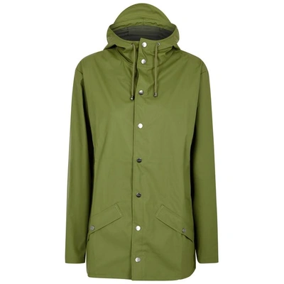 Shop Rains Green Rubberised Raincoat In Sage
