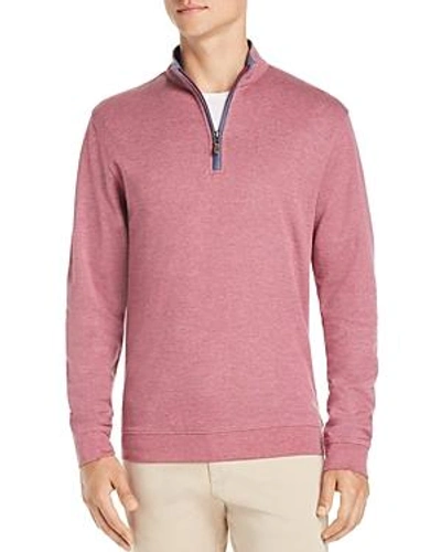 Shop Johnnie-o Sully Quarter-zip Pullover In Scarlet