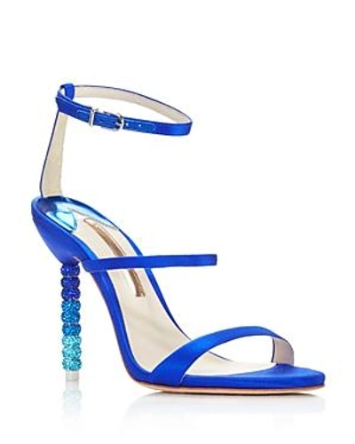 Shop Sophia Webster Women's Rosalind Crystal 100 High-heel Sandals In Cobalt Blue